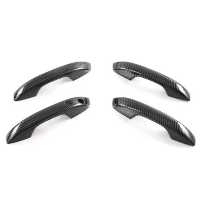 Carbon Fiber Outer Door Handle Cover Trim for BYD Atto 3 Yuan Plus 2022 2023 RHD Exterior Accessories