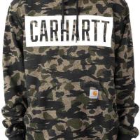 Cartt Cartt เสื้อกันหนาวมีฮู้ดพรางตัว Carhartt (105061) แบรนด์อินเทรนด์แท้นำเข้าจากต่างประเทศอบอุ่นและกันลม