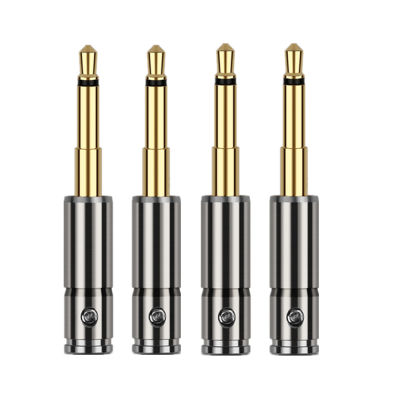 Mini Jack 3.5mm Mono Plug Stainless Steel Shell Gold Plated Audio Connector For MM400 Headset Adapter Diy Solder Headphone Jack
