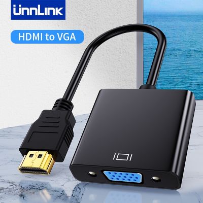 ☞❣ Unnlink HDMI to VGA Adapter 1080P HD Male to VGA Female Converter With 3.5 Jack Audio Cable for Xbox PS4 PC Laptop Projector