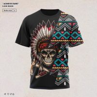 2023 Summer Indian Skull 3DT Shirt Printing Tide Fan Personality Casual Couple T-shirt Pullover Short Sleeve free custom name ） S-5XL