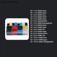 TOOL IMPROVER 580pcs Heat Shrink tubing ฉนวนกันความร้อนหลอด2:1ชุดสายไฟ