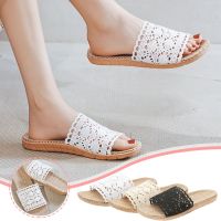 Slippers Indoor Non Slip Slippers Hollow Lace Slippers Rubber Flat Heel Flat Sole Simple Casual h Bear Slippers for Women