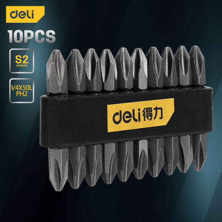 Deli Phillips Screwdriver Bit 1/10Pcs For Drill And Hand Drill