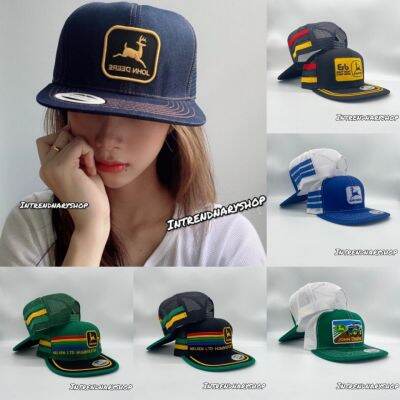 หมวก หมวกตาข่าย หมวกวินเทจ หมวกแนววินเทจ JOHN DEERE Snapback หมวกHIPHOP หมวกแฟชั่น หมวกเต็มใบ Cap หมวกแก๊ปผู้ชาย หมวกแก๊ปผู้หญิง หมวก2022