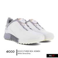 ECCO  S THREE BOA WOMEN  ECCO GOLF  GOLF SHOES  รองเท้ากอล์ฟผู้หญิง รองเท้ากีฬาหญิงรุ่น สีขาวเทา (WHITE SILVER/GREY) SS21