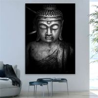 พระพุทธรูป Wall Art Travel โปสเตอร์สีดำและสีขาว Zen Art พิมพ์ภาพวาดผ้าใบ Decor Vintage บทคัดย่อ Home Room