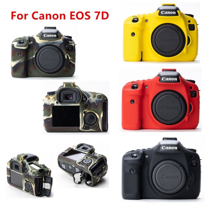 เคสเกราะซิลิโคนผิวอุปกรณ์ป้องกันฝาครอบกระเป๋ากล้อง-dslr-7d-สำหรับ-canon-eos-7d-mark-ii-2-7d2-7dii