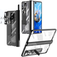 Samsung Galaxy Z Fold 4 Transparent Stand Case With Screen Protector Hinge Protection With Capacitive Pen and S Pen Holder Case for Samsung Galaxy Z Fold 4 5G 2022