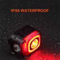 USB ชาร์จเตือนถนนทำให้ไฟท้าย200 Lumens Ipx6กันน้ำจักรยานไฟเบรกภูเขาสมาร์ทเซ็นเซอร์ไฟท้าย