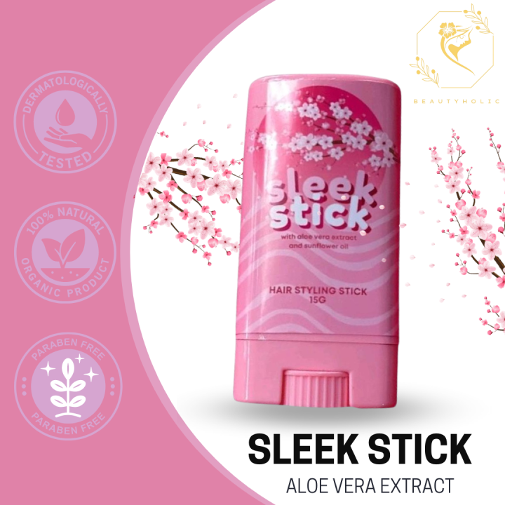 Sleek Stick Hair Styling Wax Aloe Vera Extract Argan Oil & Sunflower