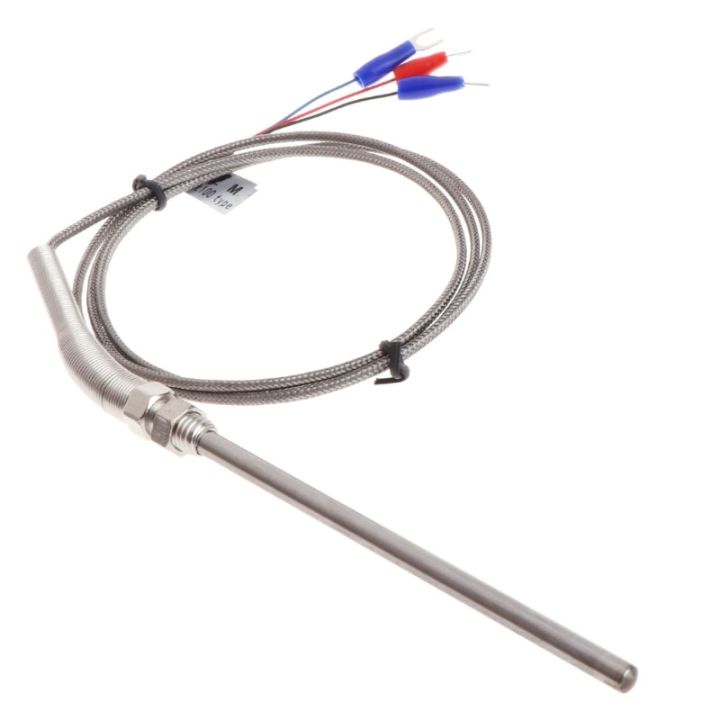 m8เกลียวเซ็นเซอร์อุณหภูมิ-pt100-rtd-1m-thermocouple-100mm-3สาย