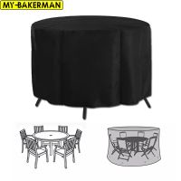 ▫☜▽ 180x95 Round Cover Round Outdoor Garden Furniture Cover Waterproof Oxford Protective Furniture Rain And Snow Dust Cover