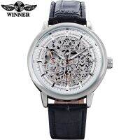 ZZOOI 2023 WINNER famous popular hot mechanical brand for men man fashion casual classic skeleton watches gold white dial leather band