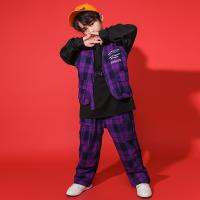 [COD] Childrens hip-hop suit ipop handsome boys and girls vest childrens performance autumn tide