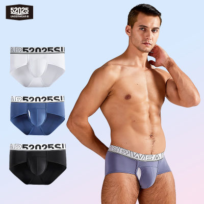 52025 Men Underwear Separation Pouch Briefs Quick-drying Silk Mesh Pouch Underpants Men Slips Patented Briefs Men Sexy Underwear