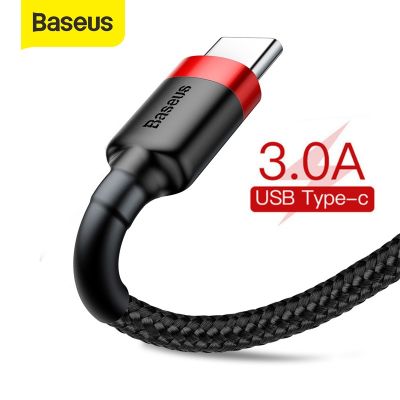 Baseus USB Type-C ชาร์จไฟรวดเร็ว,สำหรับ Samsung 3A Huawei อุปกรณ์ Type-C ชาร์จข้อมูลโทรศัพท์มือถือ2A