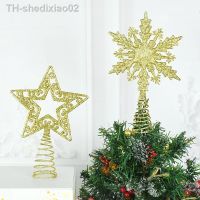 ✗ 1Pc Star Top Ornaments Glitter Snowflakes Decorations Xmas Navidad New Year 2023