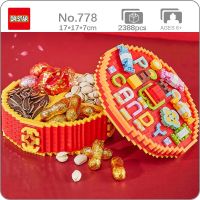 Dr.star 778 Sweet Candy Box Chocolate Sugar Jar Fruit Plate 3D Model Mini Diamond Blocks Bricks Building Toy for Children no Box