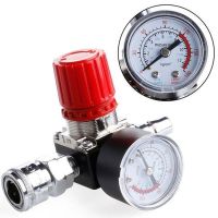 1/4 39; 39; Pressure Reducing Valve With Pressure Gauge Fitting for Pneumatic Air Pressure Relief Control Compressor