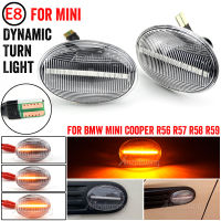 2x แบบไดนามิก LED เลี้ยวด้านข้างเครื่องหมายแสงไหลตัวบ่งชี้โคมไฟสำหรับ BMW MINI Cooper R56 R57 R58 R59 2007-2013