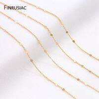 【YF】❧  Thin Chain Bracelet Tassel Earring Necklace Jewelry Making Accessories 14K Gold-Plated Round O-Chain