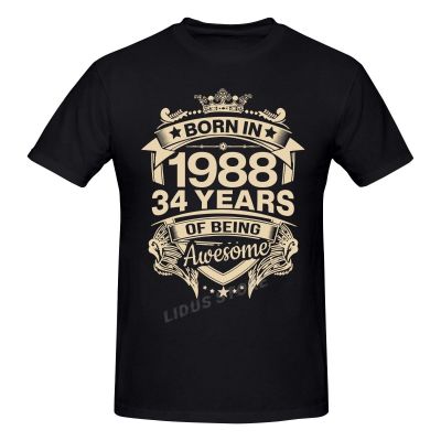 Born In 1988 34 Years For 34Th Birthday Gift T Shirt Clothing Tshirt Graphics Tshirt
