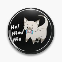 He Him His Pronouns Kitty V1  Soft Button Pin Metal Cute Collar Lover Gift Women Lapel Pin Hat Jewelry Brooch Creative Badge Fashion Brooches Pins