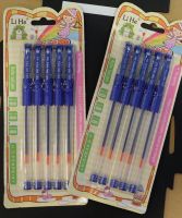 พร้อมส่ง.ปากกาแพ็ค5ด้ามปากกาเจลเขียนลื่นไม่สะดุดปากกาแพ็ค5ด้ามมีให้เลือก3สี