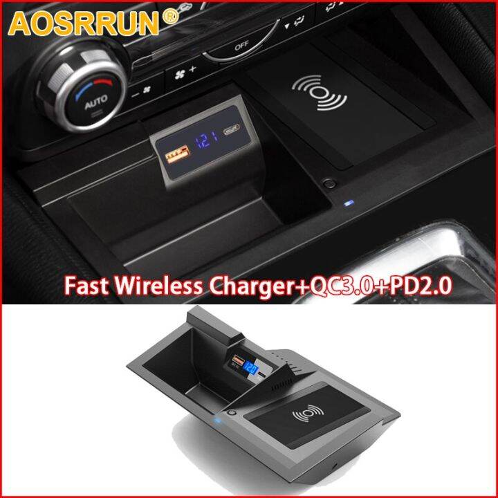 15W Car QI Wireless Charger For Mazda CX-5 CX5 2017 2018 2019 2020 2021 ...