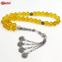 Tasbih Citrine ธรรมชาติ5A Cristallo Giallo Di Alta Qualità Misbaha 33 Braccialetto Di Perline Di Preghiera Musulmano Eid Ramadan Regisalo Lam Accessorio