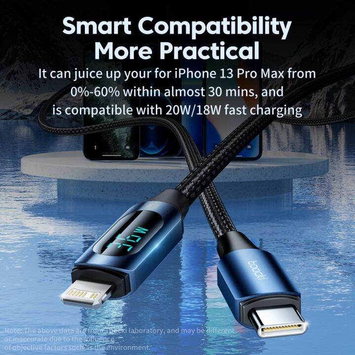 สต๊อกพร้อม-usb-toocki-สายสำหรับ-iphone-14-13-12-pro-max-xs-xr-8-7-plus-ipad-pd-หน้าจอข้อมูลหัวไลท์นิงชาร์จเร็ว