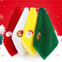 ◘┋♤ 2022 New 2PCS/Set Cotton Christmas Embroidered Hand Towels Premium Dish Towels Kitchen Towel Set for Home Kitchen Bar Towels