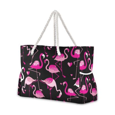 Fashion Women Handbag Summer Beach Bag Large Capacity Totes Women Flamingo Print Shoulder Bag Bohemia New 2021