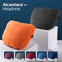 Alcantara Car Pillow Headrest Neck Support Cushion Universal Car Pillow Rest Cushion For BMW Audi Mercedes Benz Porsche Tesla