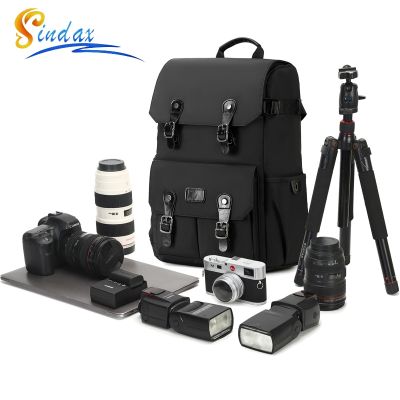 Waterproof Photography Camera Backpack Tripod Bag Lens Case For Nikon/Canon/Sony SLR Camera Accessories Fit For 15.6 Inch Laptop