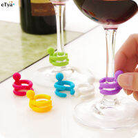 7 Pcsset Wine Cup Mixproof Silicone Marker BarsParty Prevent Confuse Rubber Wine Glasses Label With Bottle Stopper