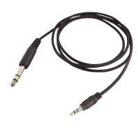 1x 6.35mm 1/4" TRS Stereo Male To 1/8" 3.5mm Male Plug Mic Aux Connector Cable Cord 5Ft/1.5m  Nickel Plated Cables