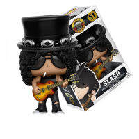 Funko Pop ปืนและสายดอกไม้ Guitarist Slash #51อะนิเมะ Slash ไวนิลรุ่น Figure