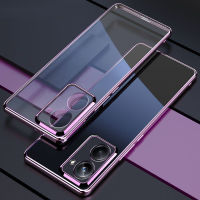 เคสสำหรับ Realme 10 Pro 5G / Realme 10 Pro Plus 5G ตัวชุบโลหะหรูหรา TPU เนื้อนิ่มโปร่งใสเคสโทรศัพท์ฝาหลังแบบใส