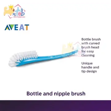 AVENT Bottle Brush - Blue Nipple Teat Baby BPA Free Easy Cleaning