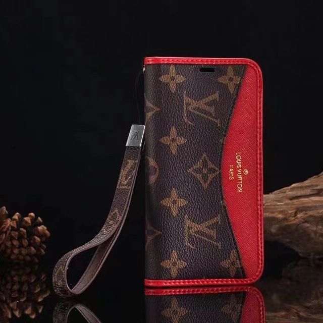 Louis Vuitton Leather Wallet Case iPhone 15 14 13 12 11 Pro Max