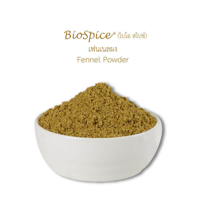 เครื่องเทศ-spice-เฟนเนลผง-fennel-powder-ขนาดบรรจุ-250-กรัม-ตราไบโอ-สไปซ์-biospice