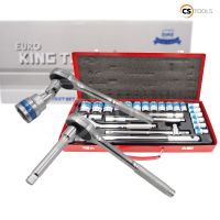 EURO KING TOOLS ชุดประแจบล็อก 24 ชิ้น ขนาด 1/2 (4หุน)ชุดดอกไขควง ชุดบล็อค ชุดบล็อก ชุดประแจ เครื่องมือช่าง