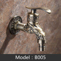 Wall Mount Zinc alloy Wall Mount Bibcock Outdoor Garden Faucet Washing Machine Mop Luxury Antique WC Taps Torneira parede