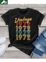 50 Year Old Gifts Retro T Shirt Cotton Vintage 1972 Tee Shirt Limited Edition 50Th Birthday Men