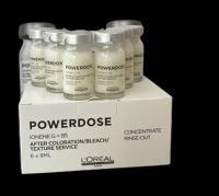 Loreal Powerdose Ionene G +B5 8ml x6 dose ชุดเซรั่มเข้มข้นเหมาะสำหรับบำรุงผมแห้งเสียจากการทำเคมีสี ฟอกผม ผมดัด หรือผมยืด