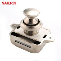 NAIERDI 26mm Camper Car Push Lock Diameter RV Caravan Boat Motor Home Cabinet Drawer Latch Button Locks For Furniture Hardware