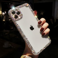 เคสสำหรับ Apple iPhone ติดเพชรแบบนิ่มฝาครอบกล้องมีแฟชั่นส่องแสงเป็นประกายระยิบระยับนิ่ม,เคสป้องกันกล้องกากเพชรขนาด13 Pro Max 12 MiNi 12 Pro Max 11 13 13 12 Pro Max 11 PRO 13 13 12 Pro MaxLuxury พลอยเทียม