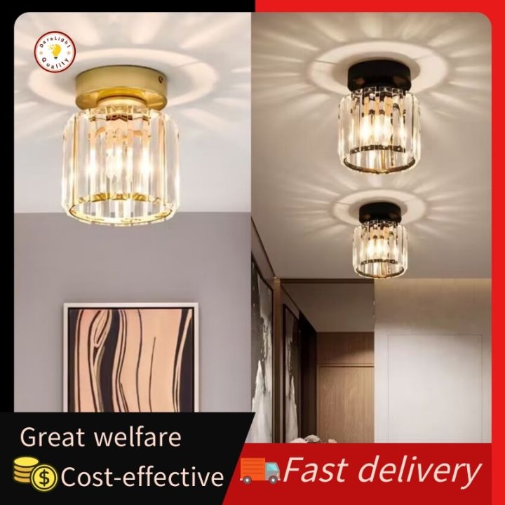 【DARA】Modern led crystal lamp Hallway chandelier ceiling light bedroom ...